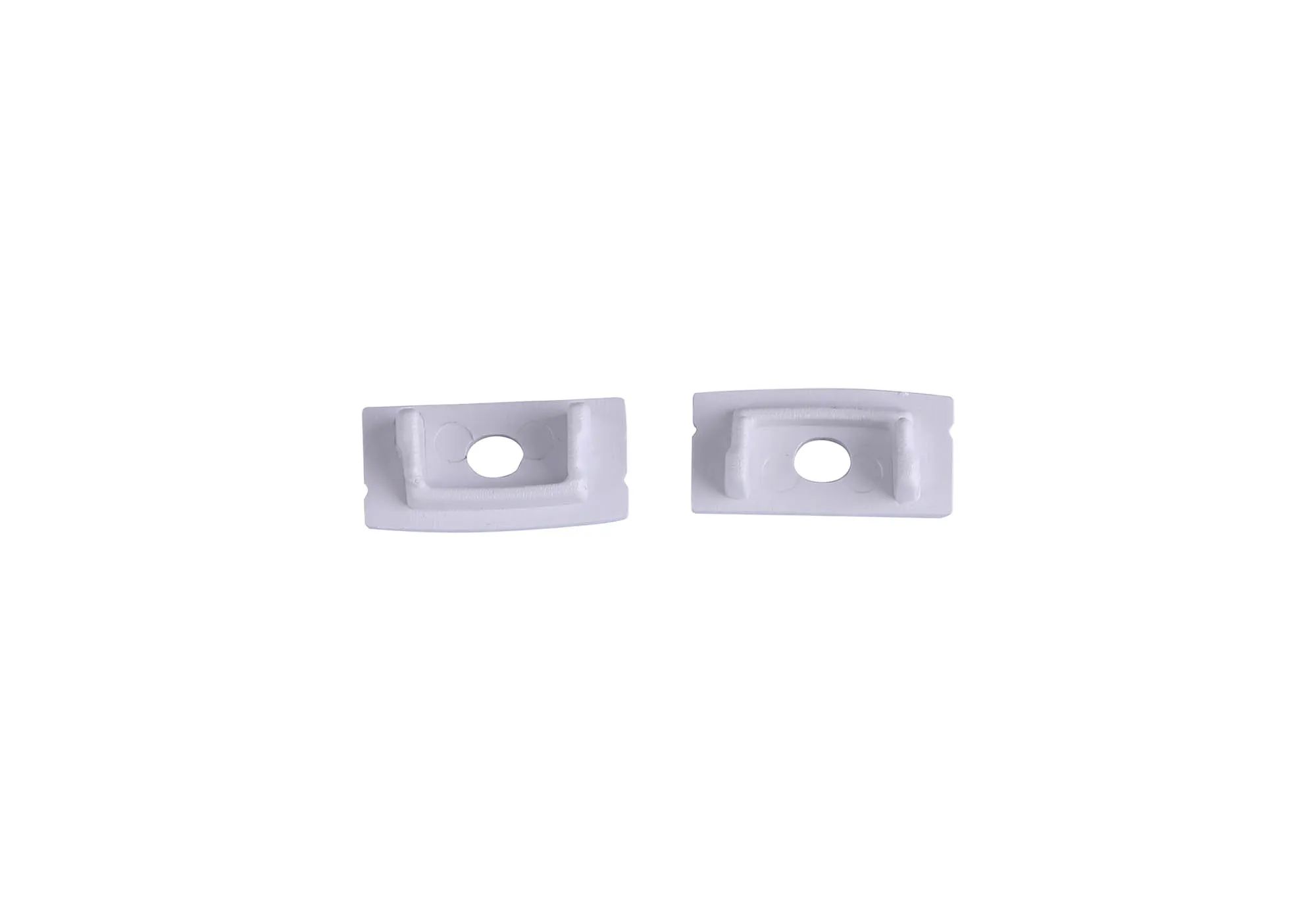 Tiras 17 x 8.5mm White Profile End Cap With Hole (1pc) for M7381 M7384  Mantra Fusion Tiras LED Profile